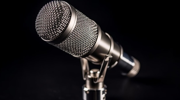 Vintage Retro Microphone for Live Podcasts and Broadcasts