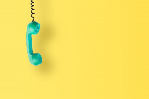 Vintage and retro telephone isolated