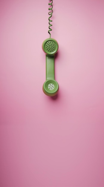 Vintage Retro Telephone Style Old Object from 19801990 Technology and Communication in the Past Clean Colourful and Minimal