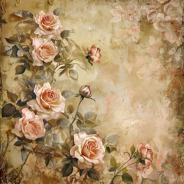 vintage roses art background