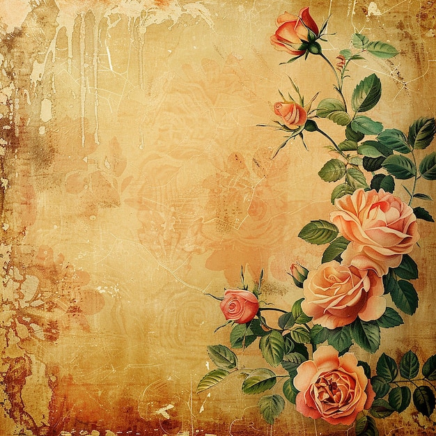 vintage roses art background