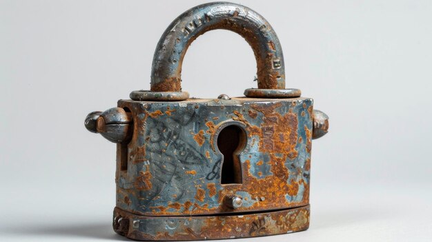 Photo vintage rusty padlock