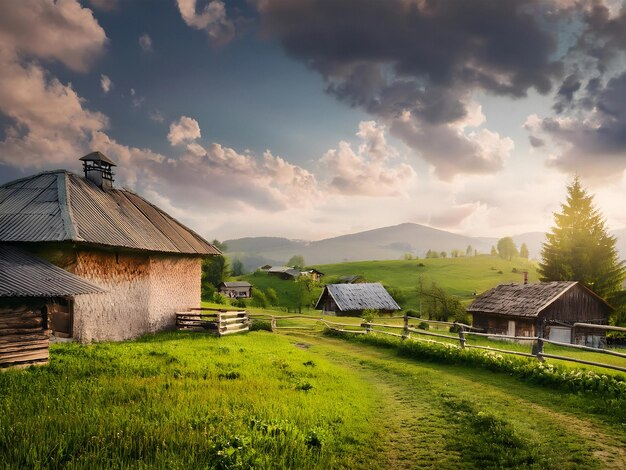 A vintage scene of rustic charm