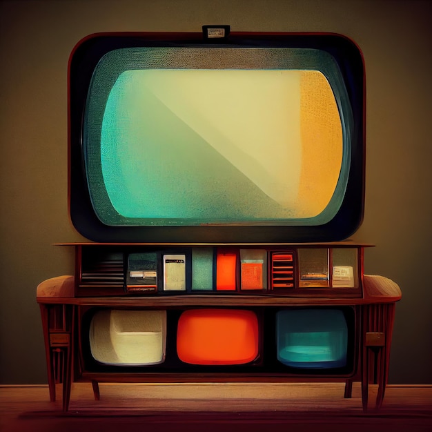 Vintage set of tv