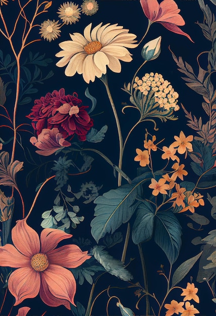 Vintage spring flowers