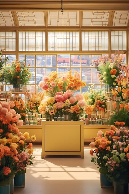 Photo vintage style of flower store