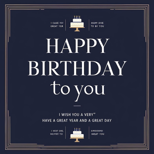 Photo vintage style happy birthday card design