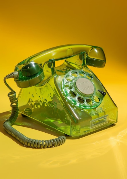 Vintage style light green plastic phone