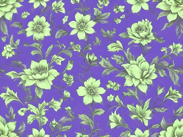 Vintage style seamless floral pattern design