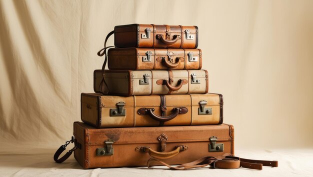 Vintage Suitcase Pile