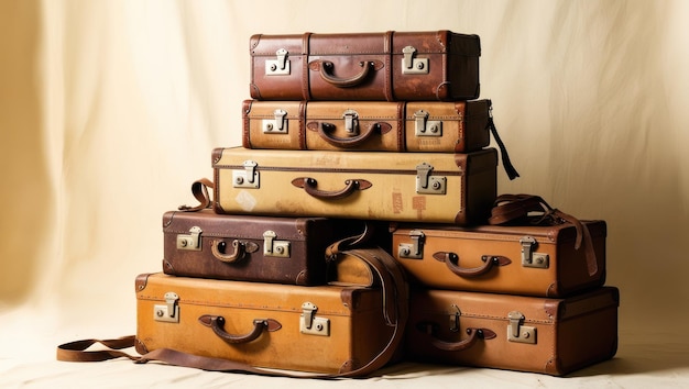 Vintage Suitcase Pile