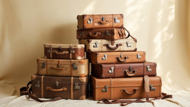 Vintage Suitcase Pile