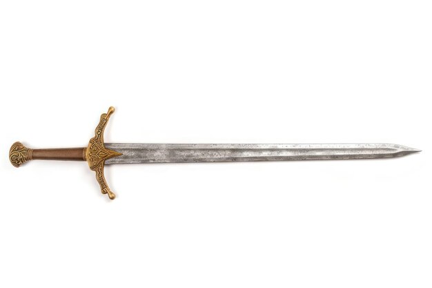 Photo vintage sword weapon dagger white background