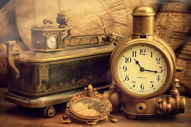 Vintage Time Traveler Generative AI