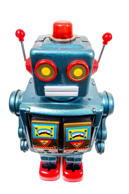 Vintage tin robot toy