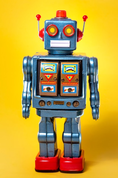 Vintage tin robot toy