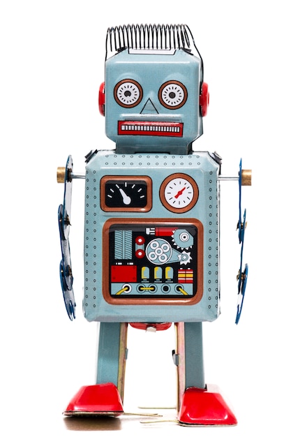 Vintage tin robot toy