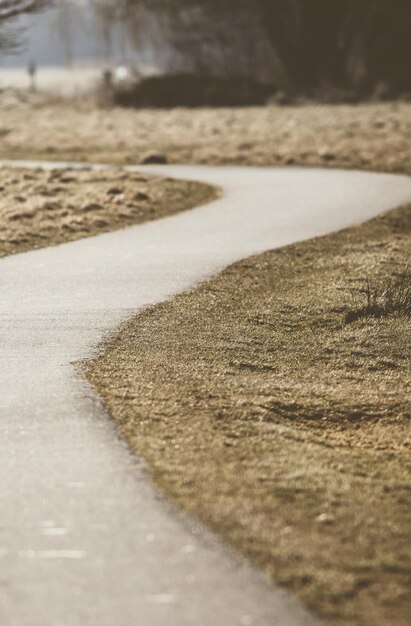 Vintage touch in a spiral road in rural area of Denmark