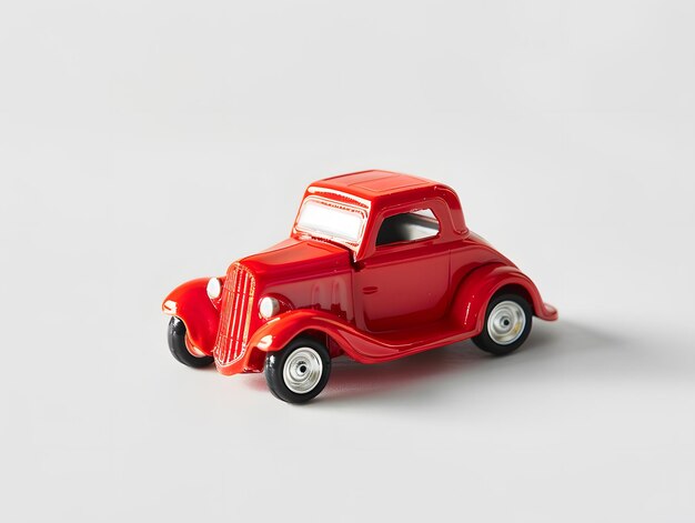 Photo vintage toy car on white background collectible miniature model