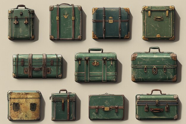 Photo vintage travel luggage designs classic suitcases and retro details for a timeless and stylish look