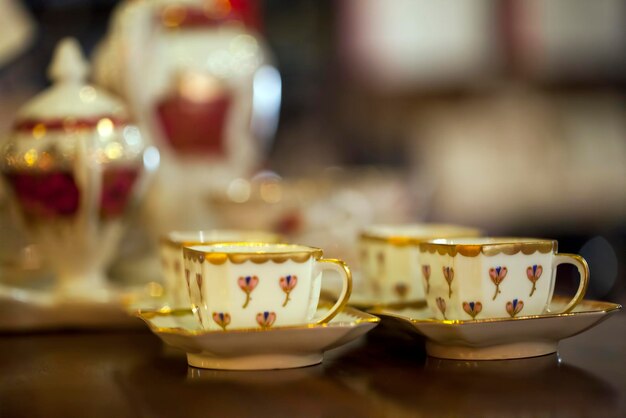 Vintage Turkish Traditional and Decorative Coffee Cups