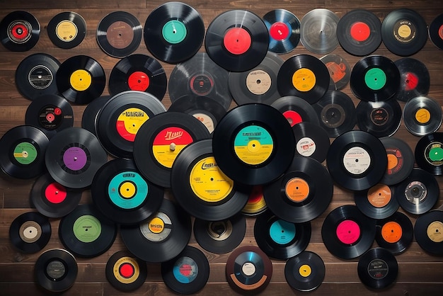 Vintage Vinyl Record Wall