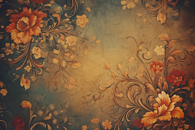 Vintage wallpapers with ornaments