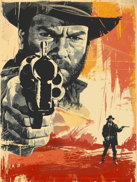 Vintage western movie poster