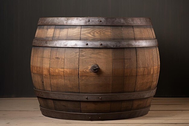 Vintage Whiskey Barrel with Weathered Look