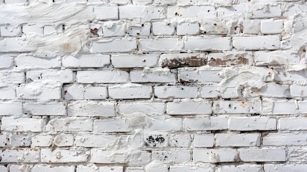 A vintage white brick wall with subtle variations in color creating a rich and textured look