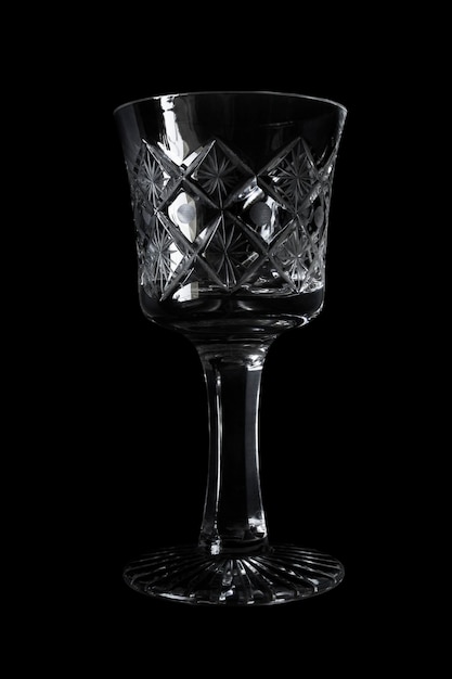 Vintage wineglass on black