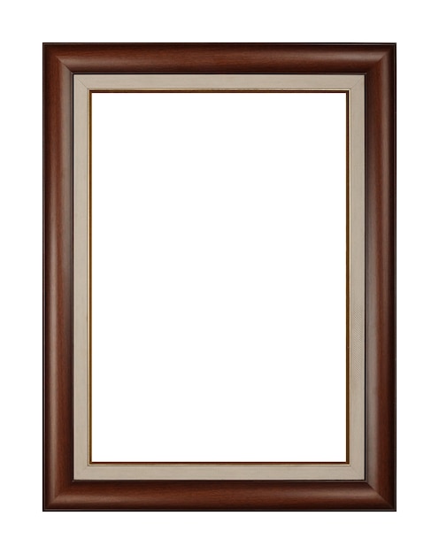 Vintage wooden picture frame with cardboard mat