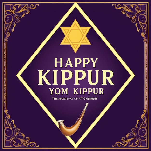 Vintage yom kippur concept