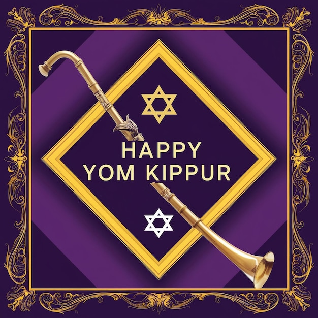 Vintage yom kippur concept