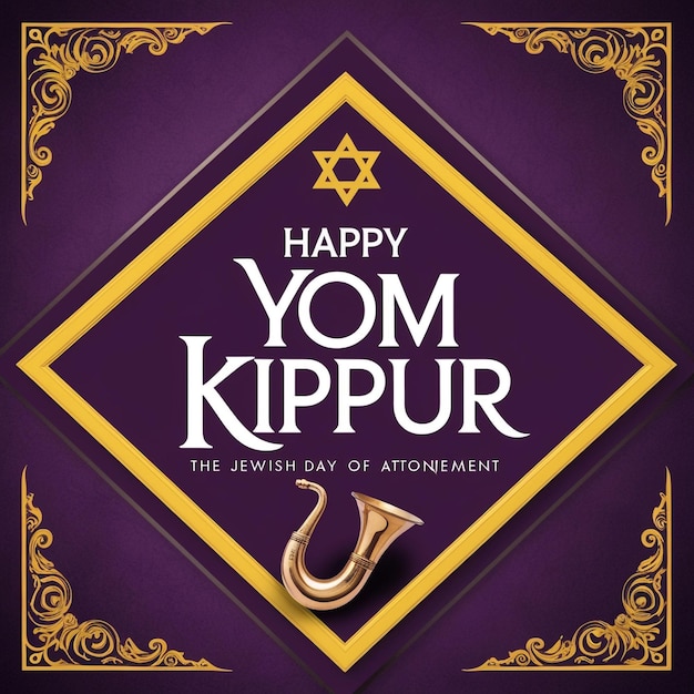 Vintage yom kippur concept