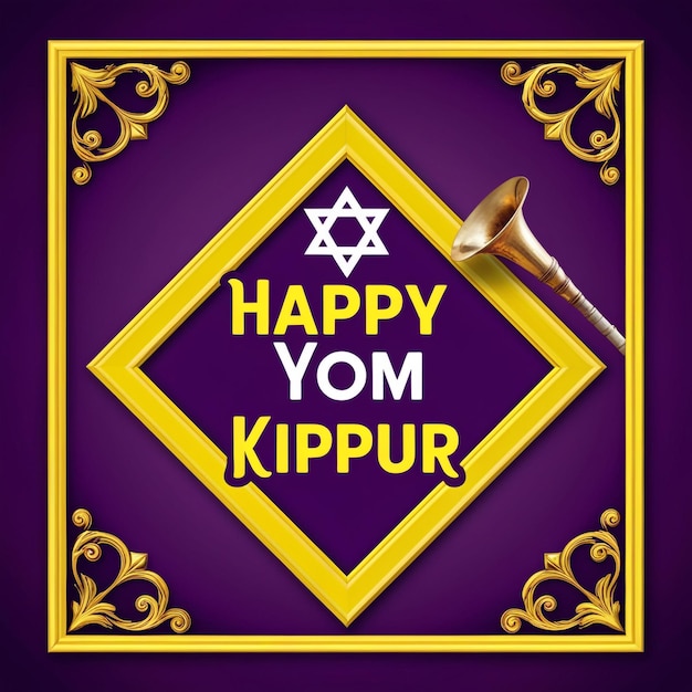 Vintage yom kippur concept