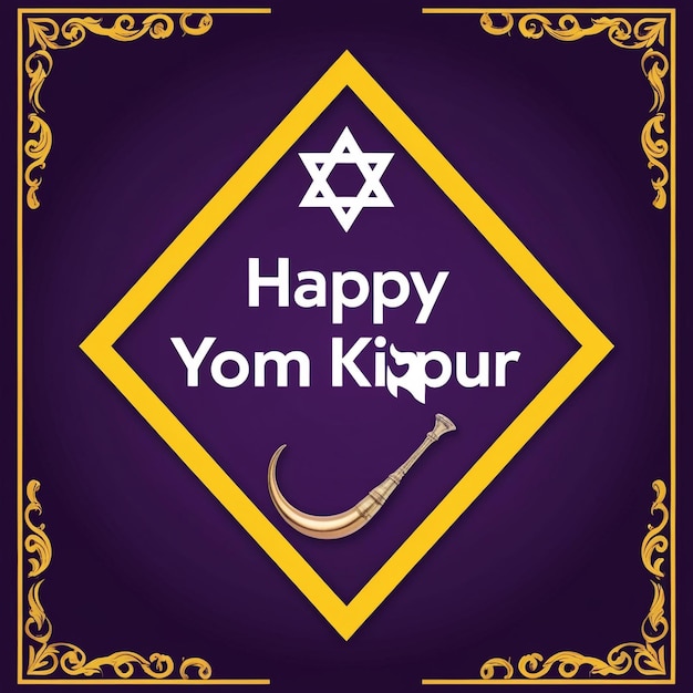 Vintage yom kippur concept