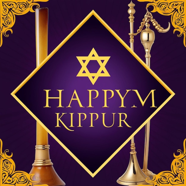 Vintage yom kippur concept