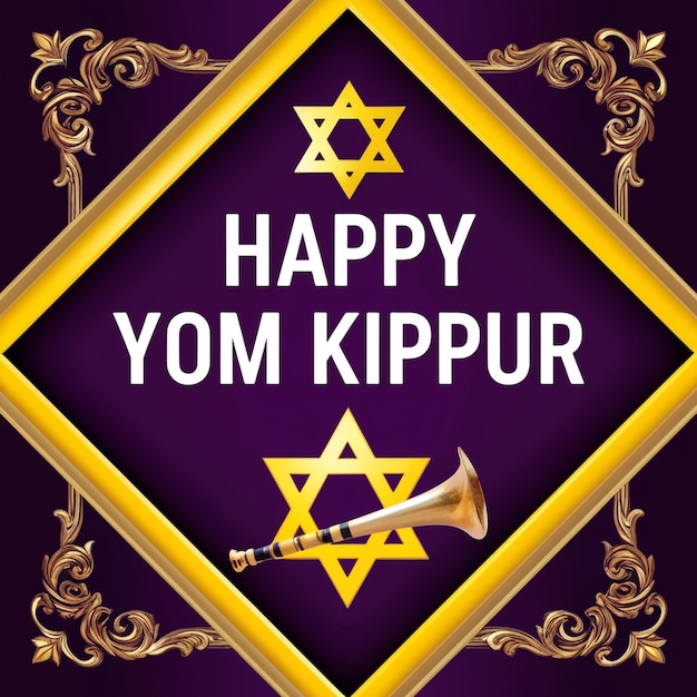 Vintage yom kippur concept