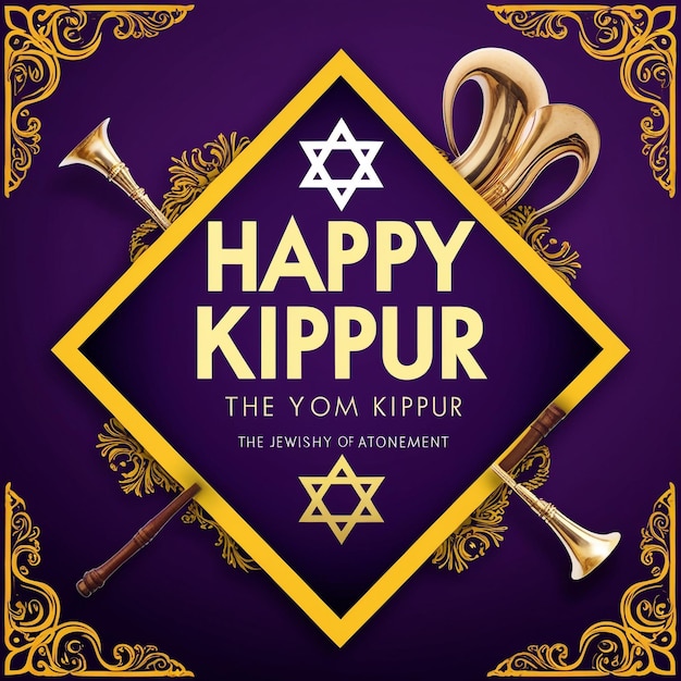 Vintage yom kippur concept