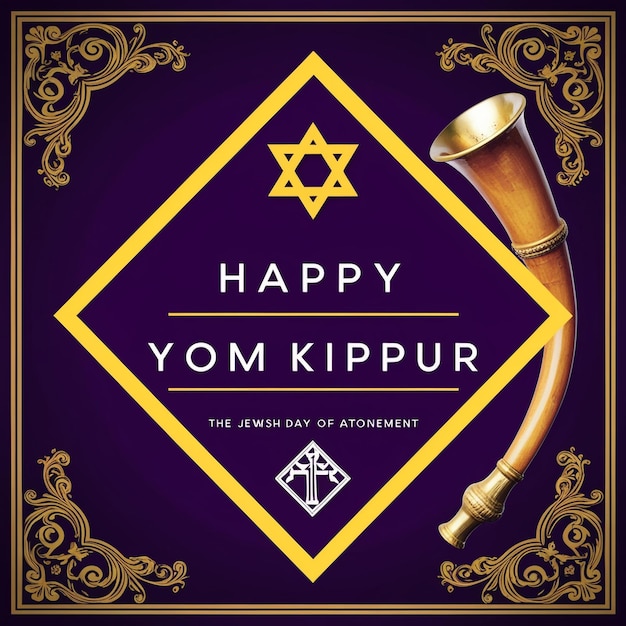 Vintage yom kippur concept