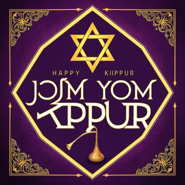 Vintage yom kippur concept