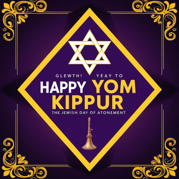 Vintage yom kippur concept