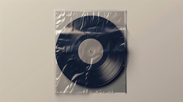 Vinyl plastic frame for an album cover featuring a shrink texture