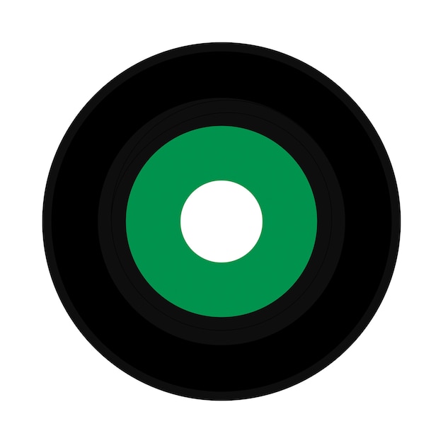 Vinyl record green label