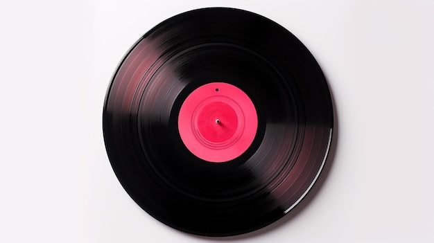 Vinyl record on a white background Generative AI