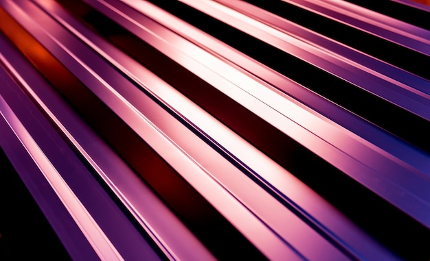 Violet metallic roof tiles with light pattern