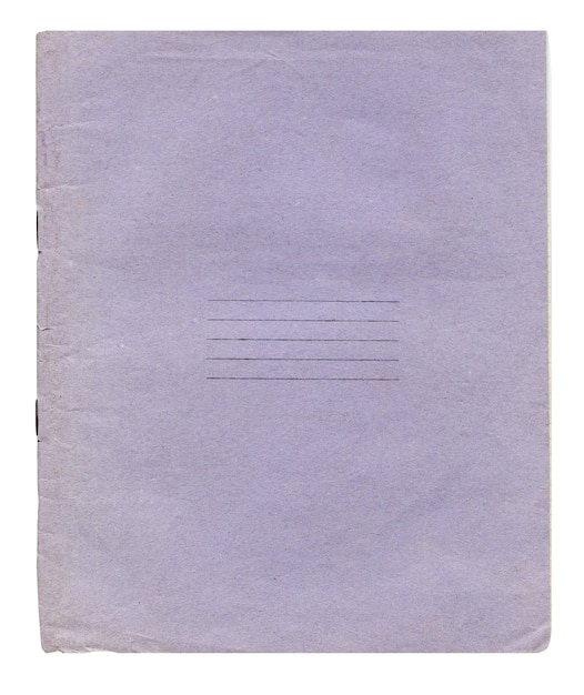 Violet old exercise book cover