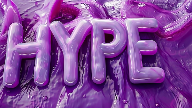 Photo violet slime social media hype concept art poster