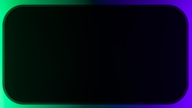 Violetblue bright glowing neon background with black space for text Abstract background blank for text or design3D render